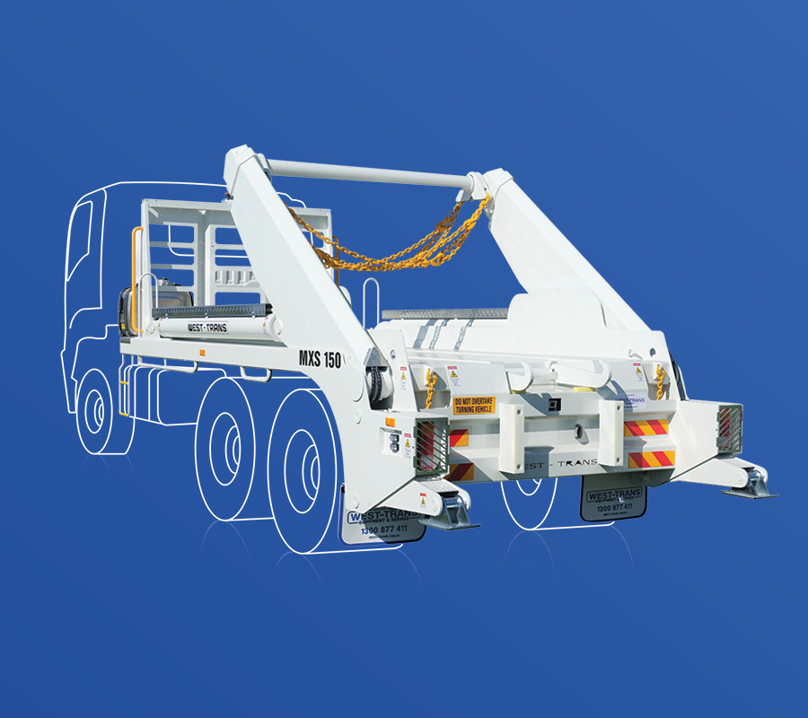 white skip loader