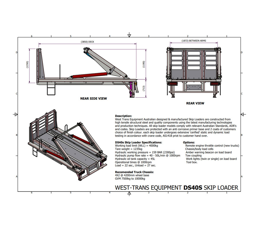 Skip Loader Bi-Fold DS40 Spec Bi-Fold DS40