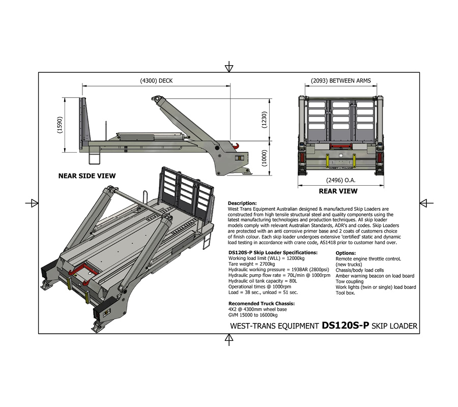 Skip Loader DS120s-P Spec DS120s-P