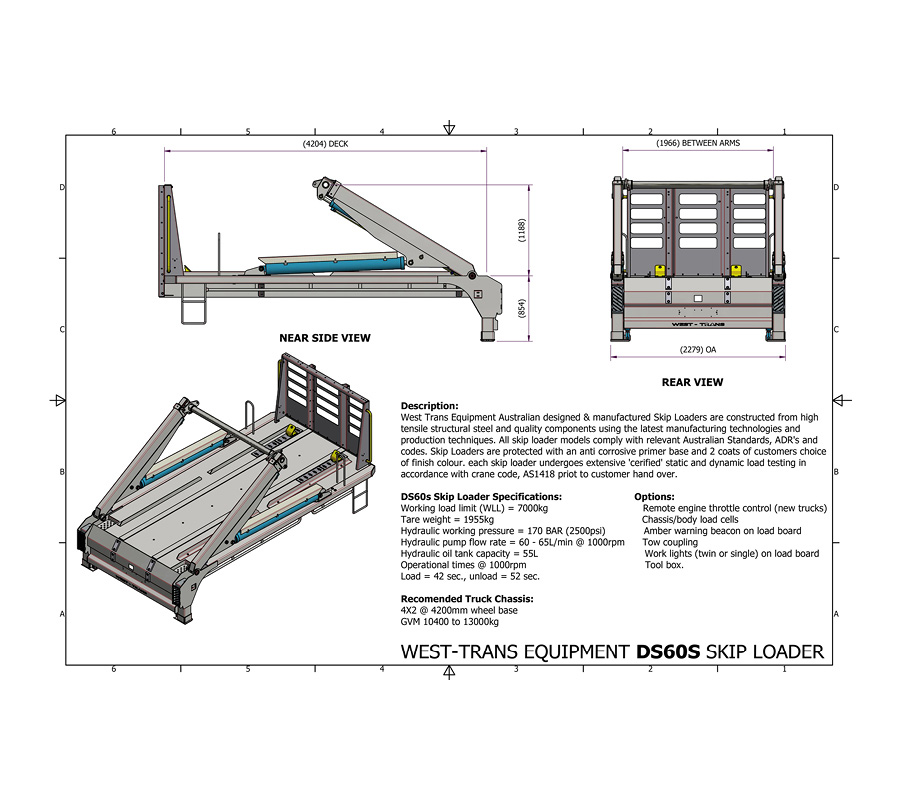 Skip Loader DS60 Spec DS60