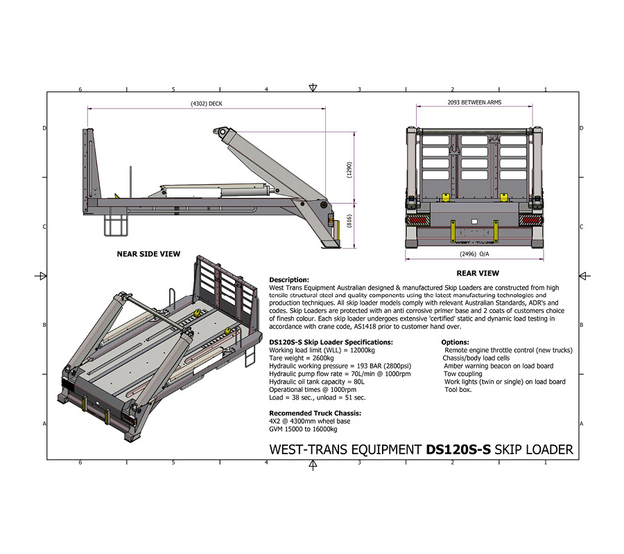 Skip Loaders DS120s-s Spec DS120s-s