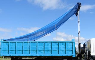 tarp in use for the lorry