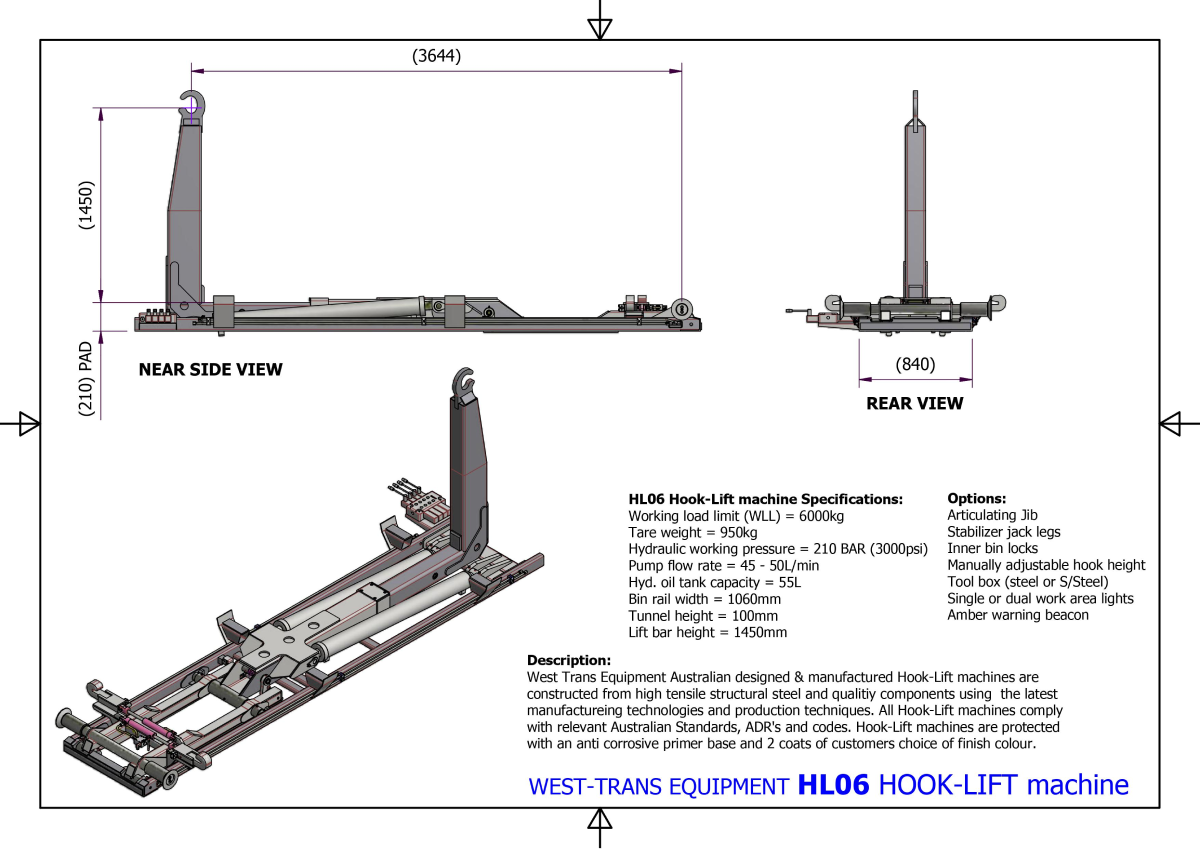 SPEC-HL06 1 HL06 hook lift specs
